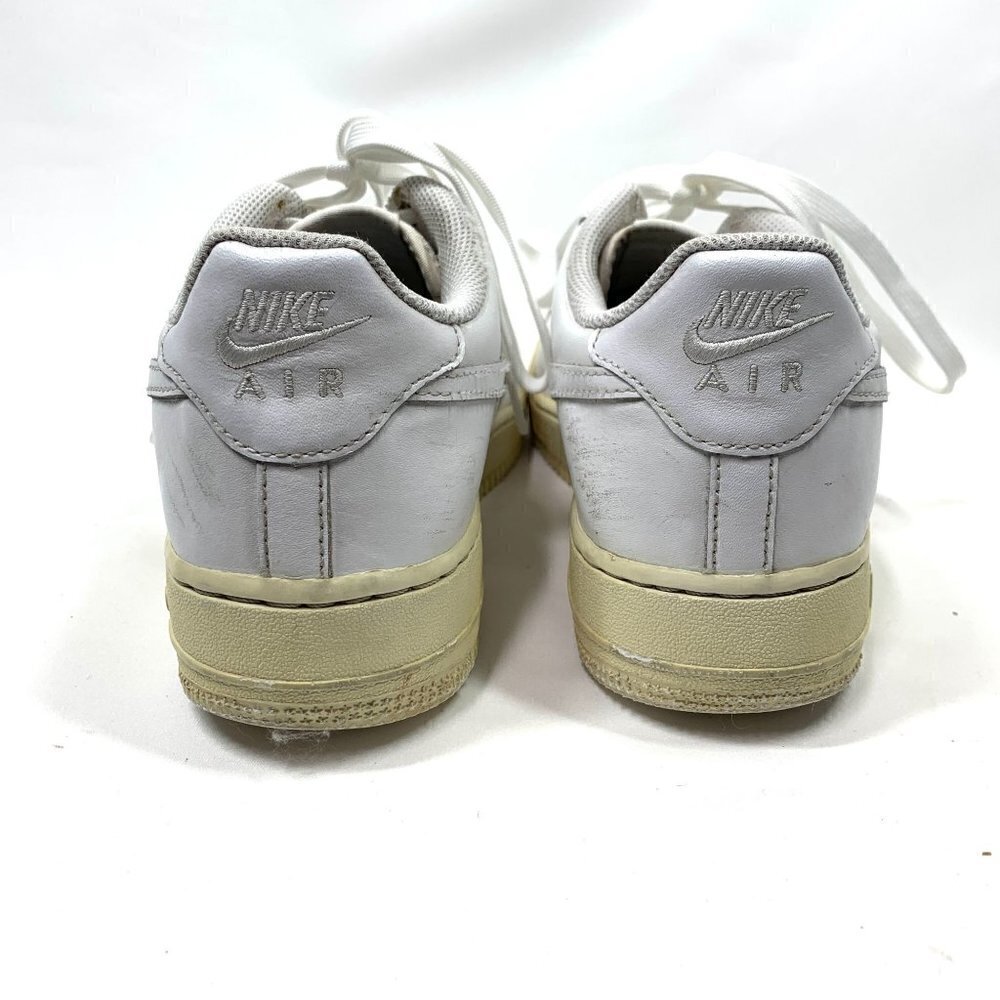 Nike Airforce 1 Lace Up Low Top Platform Sneakers White Leather Women's size 8.5 - Picture 5 of 9